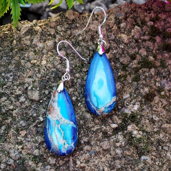 Imperial Jasper Stones Earrings - Picture 2 of 7